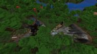 A trip from this Minecraft seed's spawn may just yield a particularly large sinkhole (Image via Mojang)